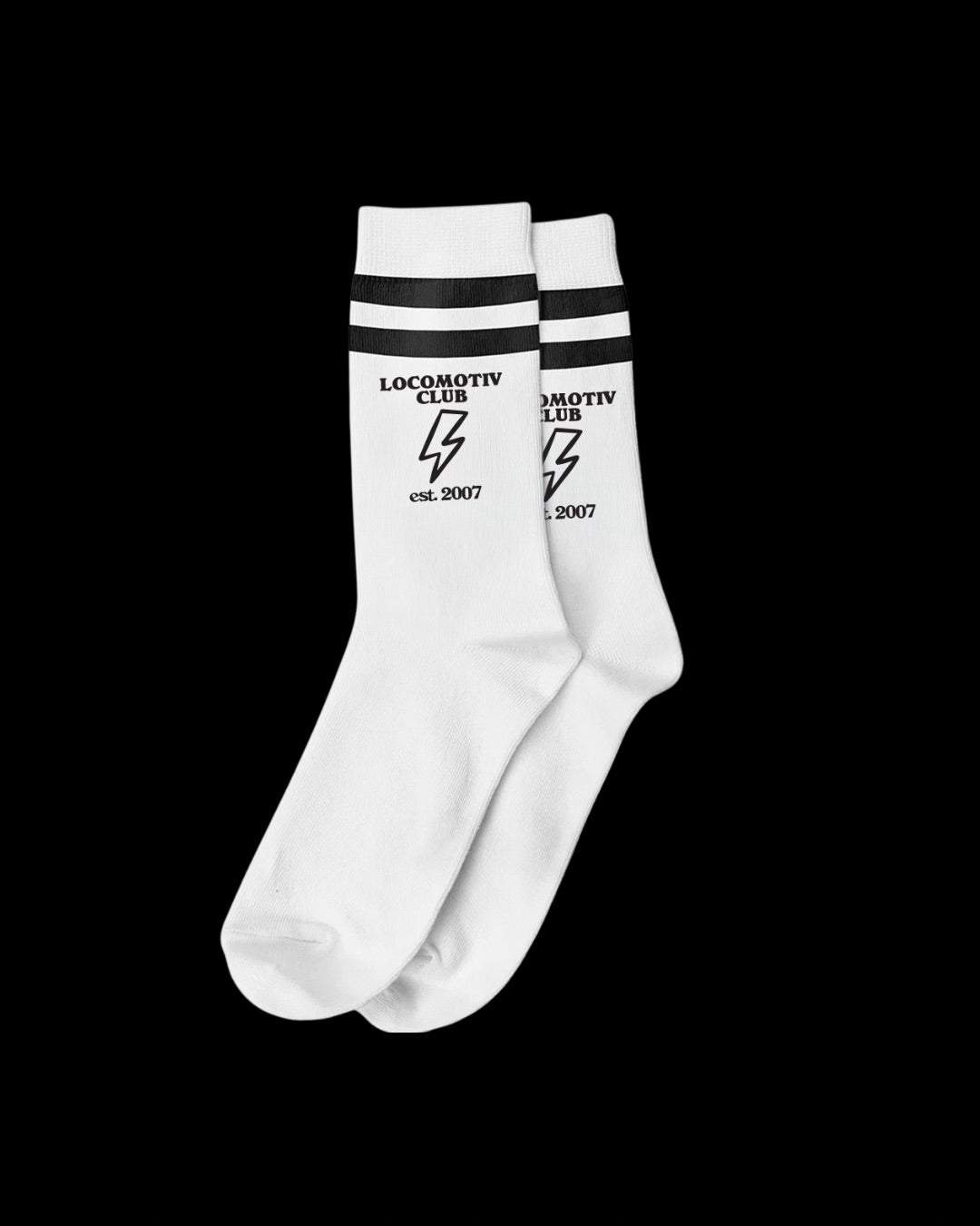 Calzini “Locomotiv Club” – White / Black