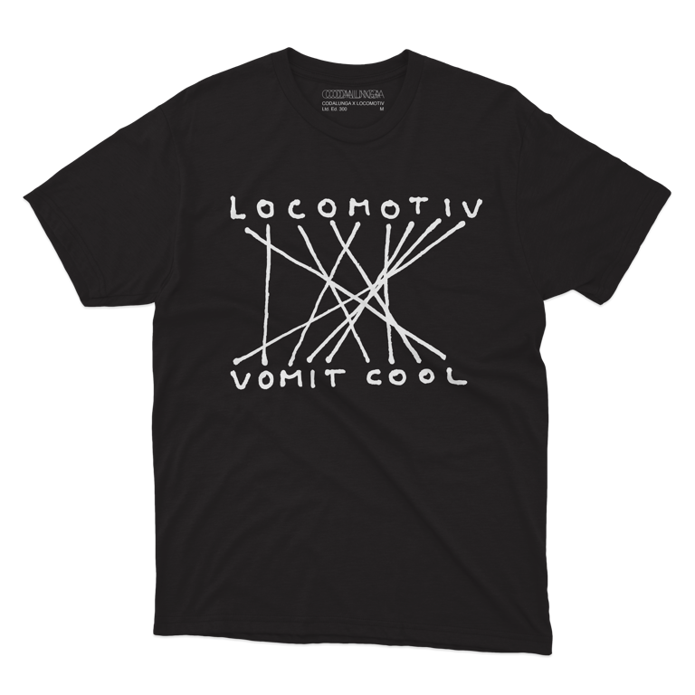 *LIMITED EDITON*  CODALUNGA COLLAB LOCOMOTIV CLUB BLACK T-SHIRT unisex