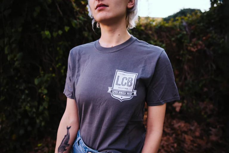 T-SHIRT "COLLEGE" - GRIGIO SCURO