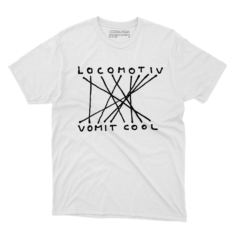 *LIMITED EDITON* CODALUNGA COLLAB LOCOMOTIV CLUB WHITE T-SHIRT
